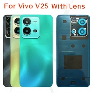 New For Vivo V25 Battery Cover Door Back Rear Case For vivo v25 V2202 Battery Door Replacement Parts