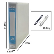 Alba rado 40mm PVC 2D White Ring File A4 Insert Binder P402D Fail Putih Albarado
