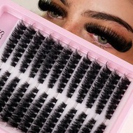 100D Soft And Natural Curl False Eyelashes, 8-16mm Mixed, 0.07mm D Curl, 12 Rows 192 Pieces, Single 