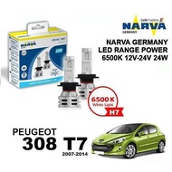 NARVA H7 12V & 24V 6500K Range Performance LED Headlight Bulb Set for Peugeot 308 T7 2007-2014