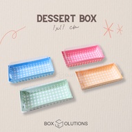 [10 pieces] dessert box straight COLOR MOTIF sandwich paper box/ burger/ bread box/ brownie/ - 7x17 