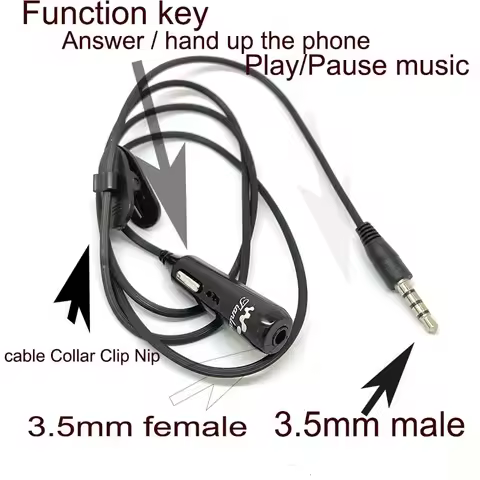 3.5mm Stereo Headset Earphones Socket+mic for Sony Ericsson Phone
