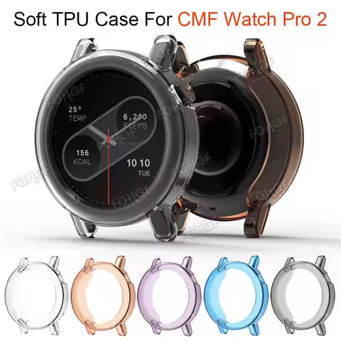 For CMF Watch Pro 2 Case Cover Soft TPU Protective Shell Frame Bumper For CMF Watch Pro 2 Protector 