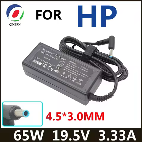 19.5V 3.33A 65W 4.5*3.0mm Laptop Charger Adapter For HP Envy 17-j010us Pavilion 15-j000 Chromebook 1