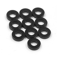 YEAH RACING BLACK ALUM M2 X 4MM 1.0MM FLAT WASHER (10PCS) YA-0755BK ILM...
