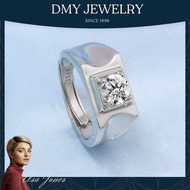 DMY Jewelry Gold 916 Original Malaysia/ Cincin Batu Lelaki/ Faux Diamond Ring/Silver 925 Original