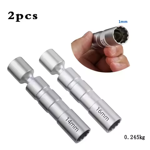 For BMW Mercedes Benz Spark Plug Sleeve Wrench Socket Magnetic 12-Point Angle Thin Wall Spark Plug C