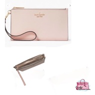 *CHAT BEFORE PURCHASE*NEW AUTHENTIC KATE SPADE LARGE MADISON DOUBLE ZIP SAFFIANO LEATHER WRISTLET PINK KC588