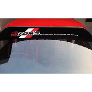 CAR STICKER TOMS TOM'S TOYOTA SEG AE80 AE92 AE101 AE111 VIOS YARIS WISH ALTIS PASSO RACY KE70 AVANZA TRD LEVIN AE86