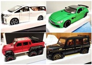 【含運1400元】全新 CHI ZHI 1:24  仿真聲光迴力系列 賓士GTR AMG 跑車 阿爾法  合金車 模型，共4台，隨機送一台藍牙喇叭