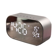 yAyusi S2 Mirror Wireless Bluetooth Speaker Protable TF U disk Temperature Display Shock Stereo Subwoofer Mini Alarm Clock
