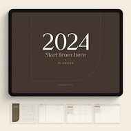 數位 2024全年計劃日程本|電子手賬|Goodnotes模板|Notability學習筆記