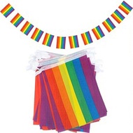 26ft 32-Panel LGBTQ Pride Flag - Pansexual, Bisexual, Transgender And Gay Pride Flag, Bar Decor