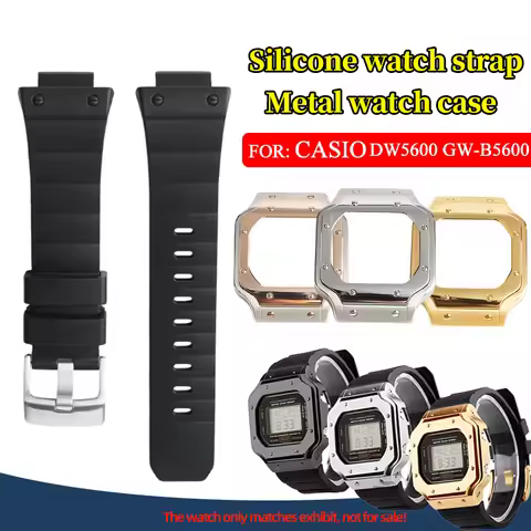 Modified DW5600 Santos Style metal bezel for Casio G-Shock 3229 DW5600 GW-B5600 stainless Steel Case
