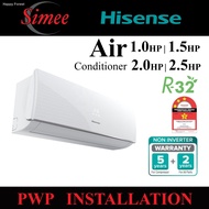 Hisense Aircond 1HP / 1.5HP / 2HP / 2.5HP ( R32 ) Non-Inverter Aircond Air Conditioner Penghawa Dingin AN10DBG / AN13