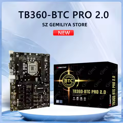 BIOSTAR TB360-BTC PRO 2.0 Gaming Motherboard Intel B360 LGA1151 DDR4 PCI-E X16 Support 8 GPU 9700K 8