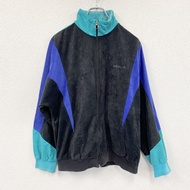 90年代古著adidas運動外套/球衣，顏色，復古款，黑色，M碼