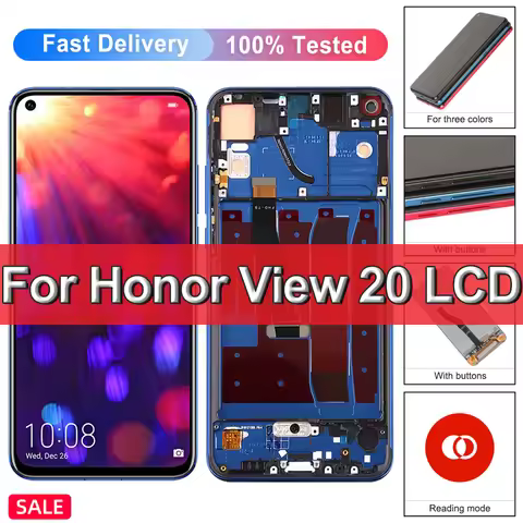 6.4" Display For Honor View 20 LCD Display Touch Screen For Honor View20 V20 Display PCT-AL10 PCT-TL