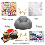[freneci] Oxford Beanbag Cover Bean-bag Couch Slipcover Kid's Plush Toys Storage Bag