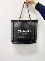 Chanel 沙灘袋 送化妝包 （1套2件）