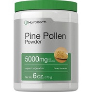 Horbäach Pine Pollen Powder | 6 Ounce | Nature's Superfood | Non-GMO, Vegetarian, Gluten Free Supple
