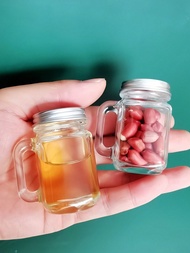 1pc Mini Mason Jar, Glass Bottle, Sealable Can, Jam Jar, With Lid Quince And Honey Glass Jar