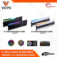 G.SKILL Trident Z5 RGB BLACK/WHITE RAM DDR5 7600MT/s, 48GB (2x24GB), 38-48-48-121, Intel XMP 3.0 Rea