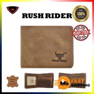 RUSH RIDER ORIGINAL GENUINE LEATHER WALLET MEN WOMEN DOMPET BEG DUIT WALLET KULIT BRANDED PREMIUM QU