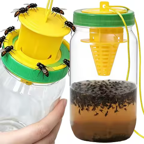 Fly Wasp Insect Traps Garden Hanging Rope Bottles Reusable Asian Hornet Catcher Drosophila Attractan
