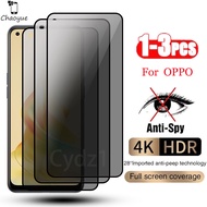 3Pcs Anti Spy Privacy Full Cover Tempered Glass For OPPO Reno 8 8T 8Z 7 7Z 6 6Z 5 5F 5Z 4 3 Pro 2 2F