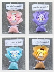 Sanrio 三麗鷗手作手捧花束✨學生、情旅族首選🌸Melody/Kuromi/布丁狗/Cinnamonroll