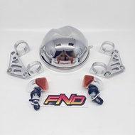 L2G LAMP COVER PRES CROM UK 5.75 INC DAYMAKER SIZE L2G HEADLIGHT COVER KRUM CNC BRACKET SET AS 31 Bo