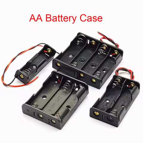 AA Battery Holder AA 14500 Size Power Battery Storage Case AA Battery Box 14500 Box Leads With 1 2 3