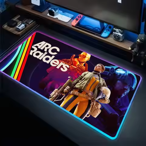 ARC Raiders Mouse Pad Anime Gaming Mouse Pad LED Table Pads Backlit Rubber Desktop XXL RGB Desk Mats