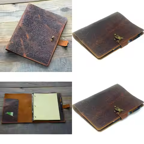 A4 3-Ring Binder with Removable Core, 8.5 x 11, for Document Storage and Writing Portfolio