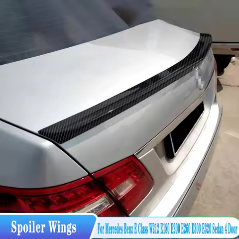 For 2009-2015 Mercedes Benz E Class W212 Car Rear Trunk Spoiler Roof Spoiler Wings ABS Material Car 