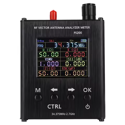 New PS200 34.375MHz 2.7GHZ UV RF Vector Impedance ANT SWR Antenna Analyzer N1201SA