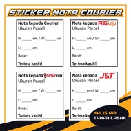 Sticker Label Sticker Parcel Note to Courier Premium Water Proof Sticker / Sticker Nota Parcel couri