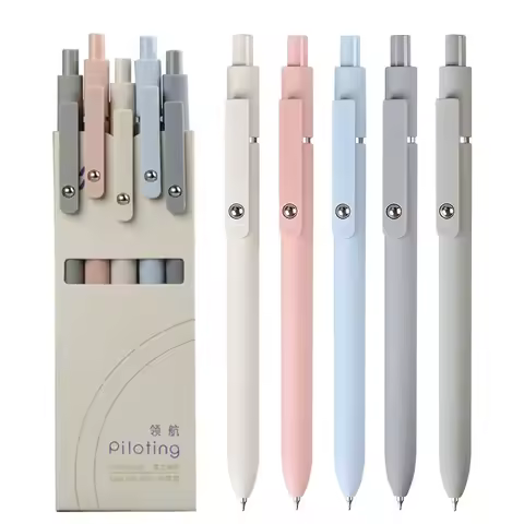 Retro Morandi Retractable Gel ink Ballpoint Pen,Extra Fine Point Black ink Smooth Writing Quick Dry 