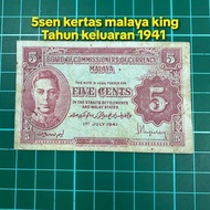 A771 5sen kertas duit syiling lama duit Malaysia lama duit British duit lama duit kertas lama barang