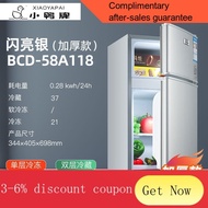mini fridge Littoral Duck Mini Refrigerator Household Small Double Door Special Discount New Rental Room Single Mini Dor