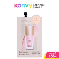 JOVINA Luminous Radiant Veil Foundation SPF30 PA+++ 7g รองพื้นโจวีน่าแบบซอง สูตรใหม่ #02
