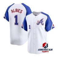 Men's MLB Atlanta Braves Ozzie Albies White 2023 City Connect Baseball Jersey