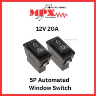 SW-ASW01 DC 12V 20A Momentary 5 Pins DPDT Automobile Car Power Window Switch