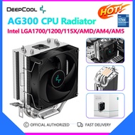DEEPCOOL GAMMAXX AG300 CPU Air Cooler หม้อน้ำ3 Heatpipes Mute คอมพิวเตอร์เดสก์ท็อปพัดลมระบายความร้อน Intel LGA1700 1200 115X AMD AM4
