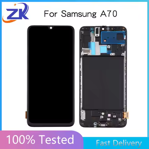 Super AMOLED A70 Display Screen for Samsung Galaxy A70 A705 A705F LCD Display Digital Touch Screen A