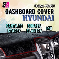HYUNDAI Sonata YF LF Elantra i40 Santa Fe Starex H1 Floral Velvet design Dashboard Cover Dashmat