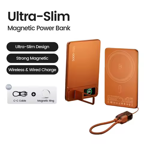 Lenovo 10000mAh Magnetic Powerbank 15W Wireless Power Bank PD 20W Fast Charing External Battery For 
