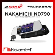 NAKAMICHI DVR DIGITAL VIDEO RECORDER MIRROR DASH CAM ND790 6.86" TOUCH IPS SCREEN 1080P FHD
