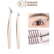 BQI professional stainless steel eyelash extension tweezers TH Beauty Cosmetics